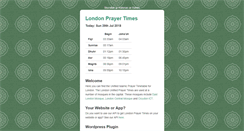 Desktop Screenshot of londonprayertimes.com