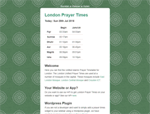 Tablet Screenshot of londonprayertimes.com